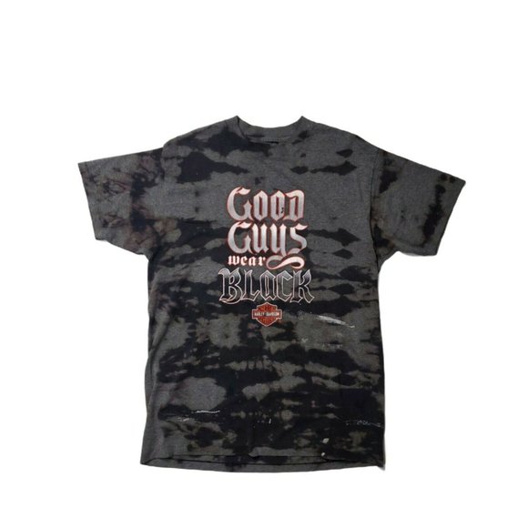 Harley Davidson 1986 (L) 3D Emblem Good Guys Wear Black Vintage 80s HD Grey - Picture 1 of 5